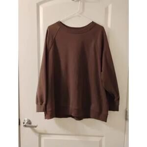 Vintage Unisex Brown Long Sleeve Sweatshirt | Size XL | Pre-Owned